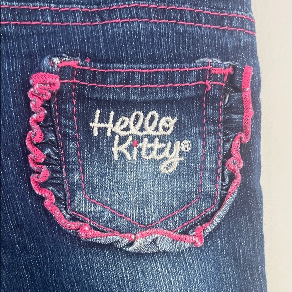 Hello Kitty Blue Jeans Kids Jeans with Pink Stitching Size 4 - Picture 6 of 8